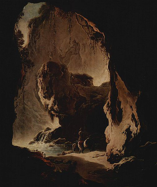 Landschaft mit Grotte